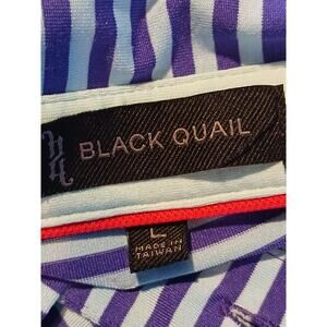Black Quail (Large) Men's Polyester Purple & Blue Collar Shirt Great Condition